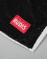 Black USA Wrestling towel with a red 'RUDIS' logo on a gray background