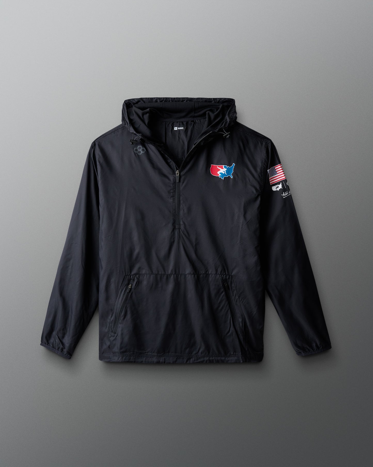 USA Wrestling Motion Windbreaker - Black