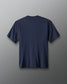 Navy blue t-shirt on a gray background