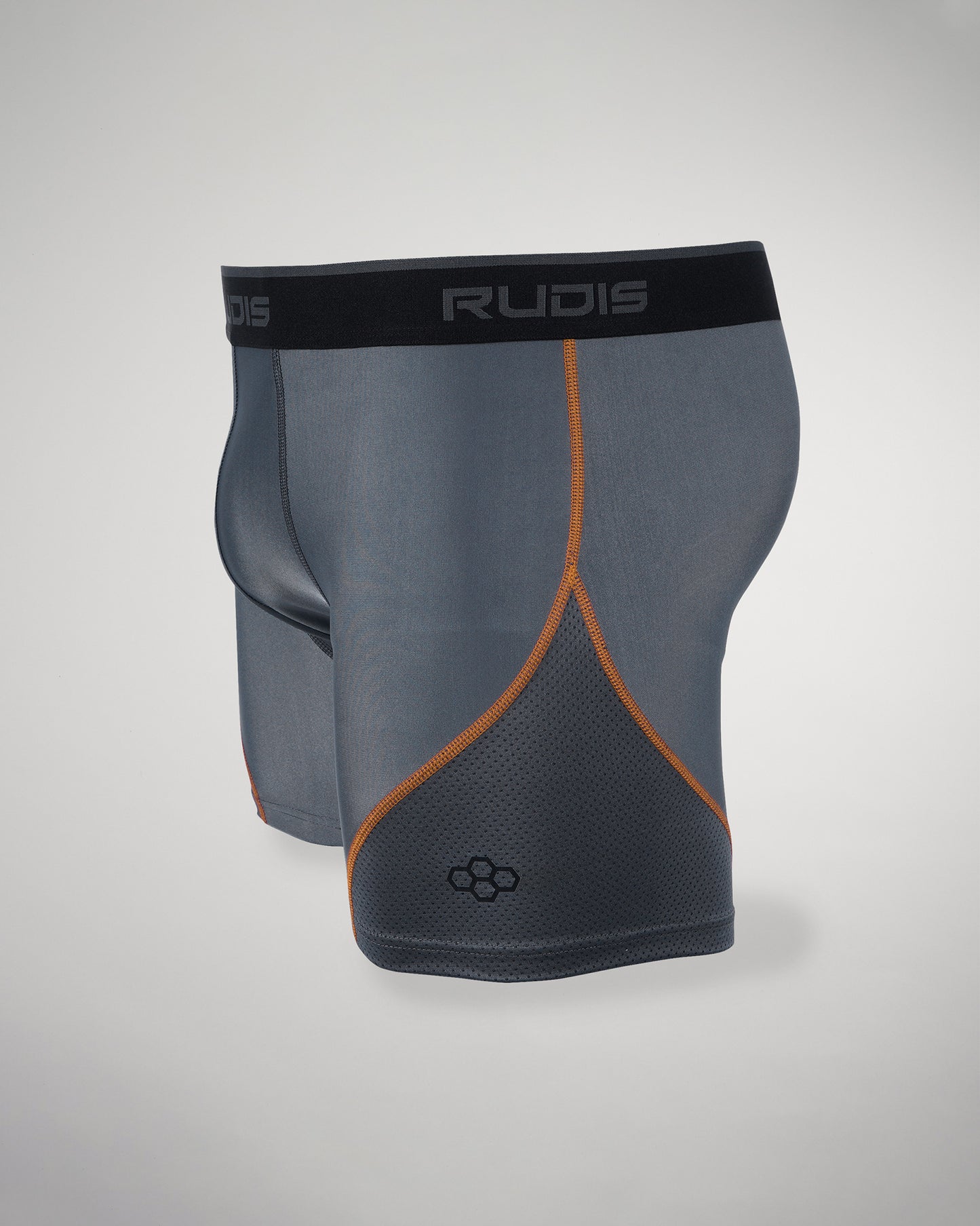 RUDIS Essential Gray/Orange Adult Boxer Brief