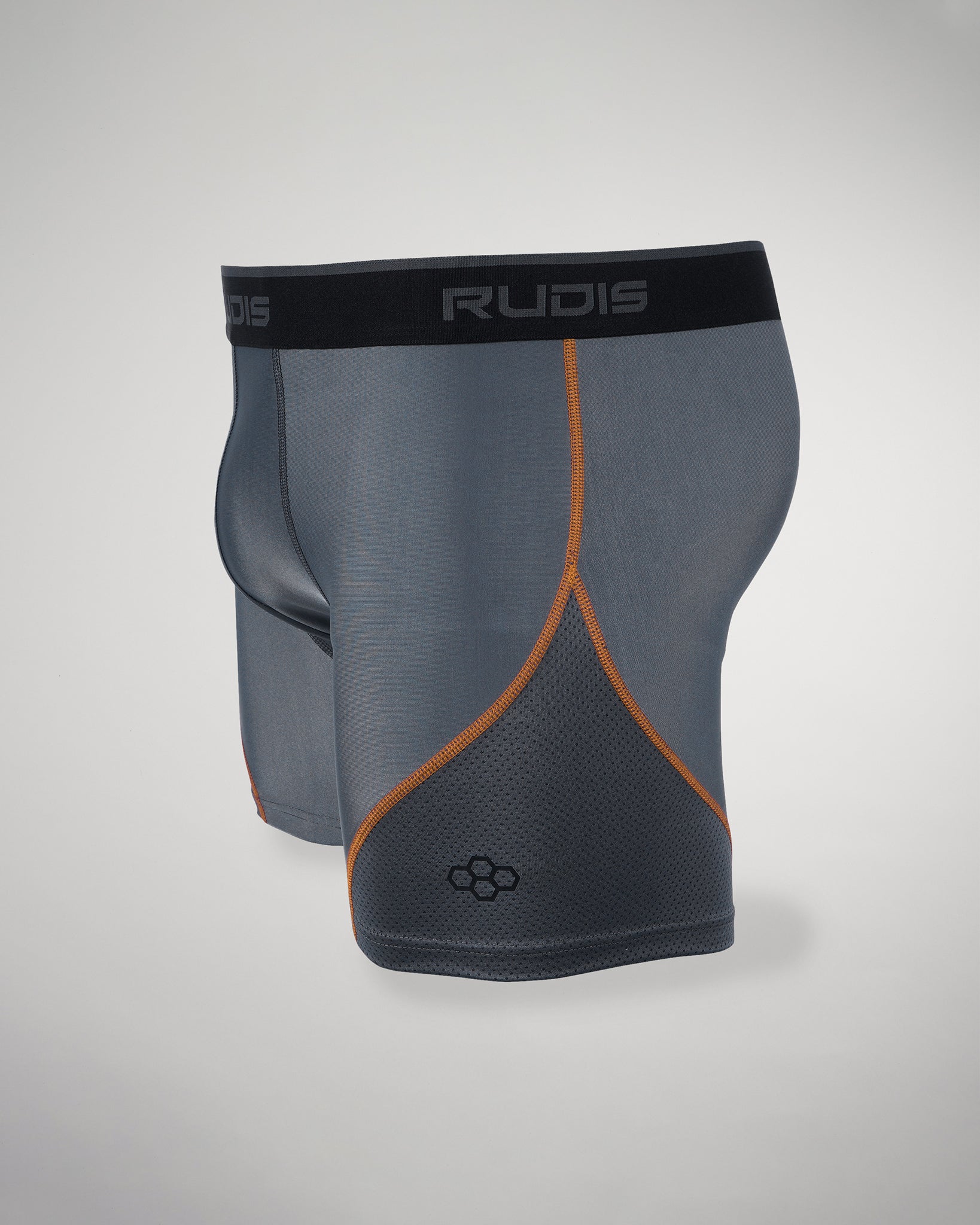 RUDIS Essential Gray/Orange Adult Boxer Brief
