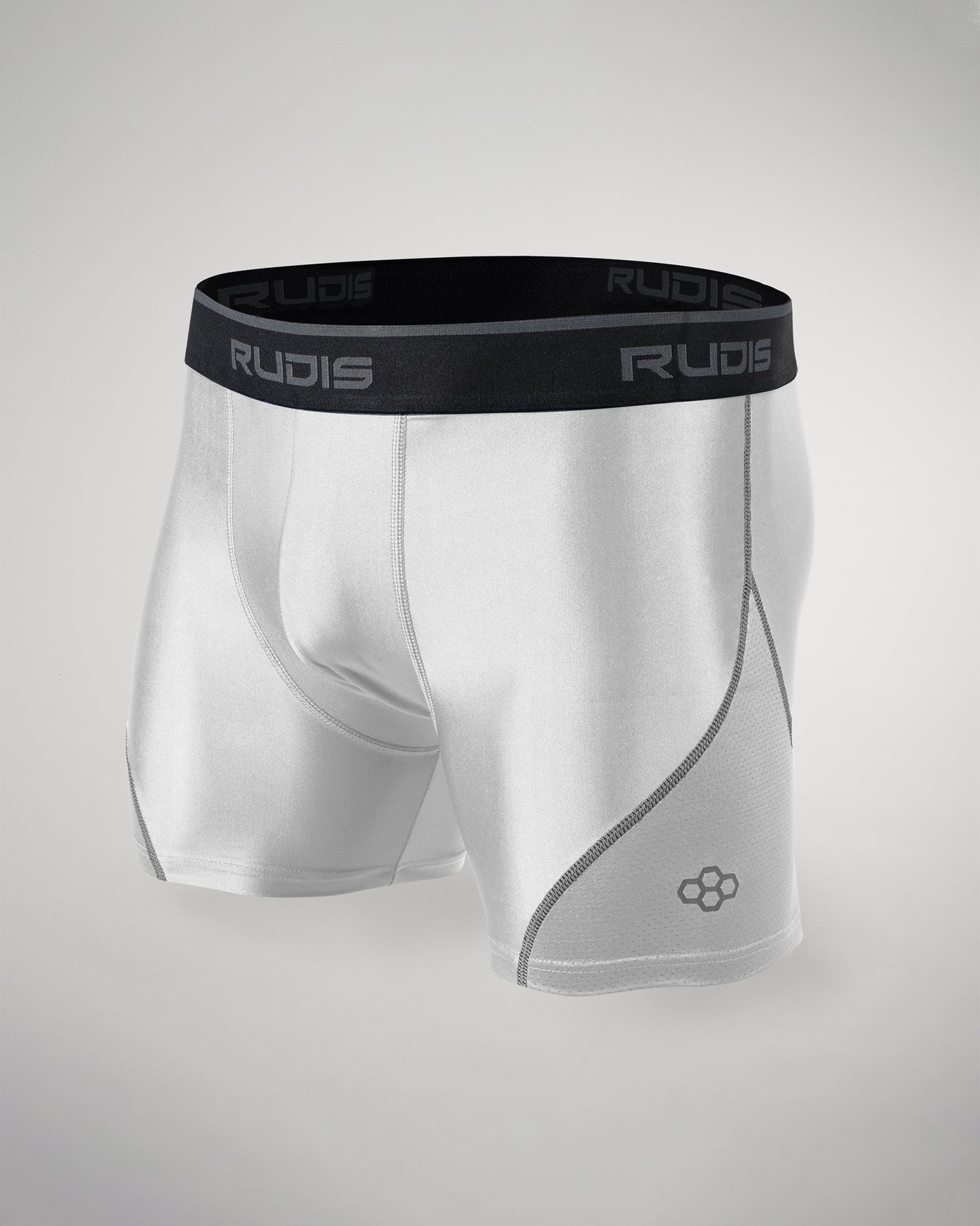 RUDIS Essential White/Gray Adult Boxer Brief