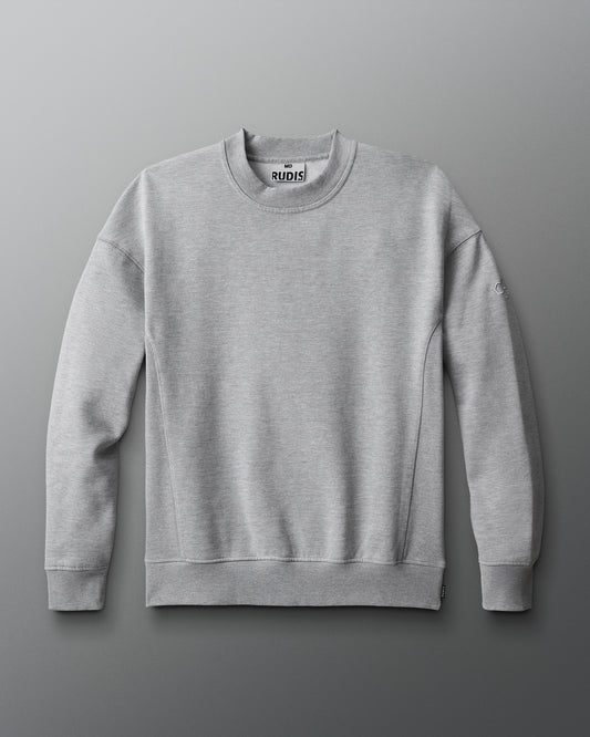 RUDIS Titan Heavyweight Fleece Crewneck - Heather Grey