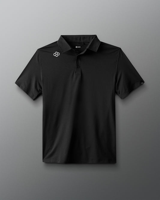 RUDIS Classic Performance Hex Polo - Black