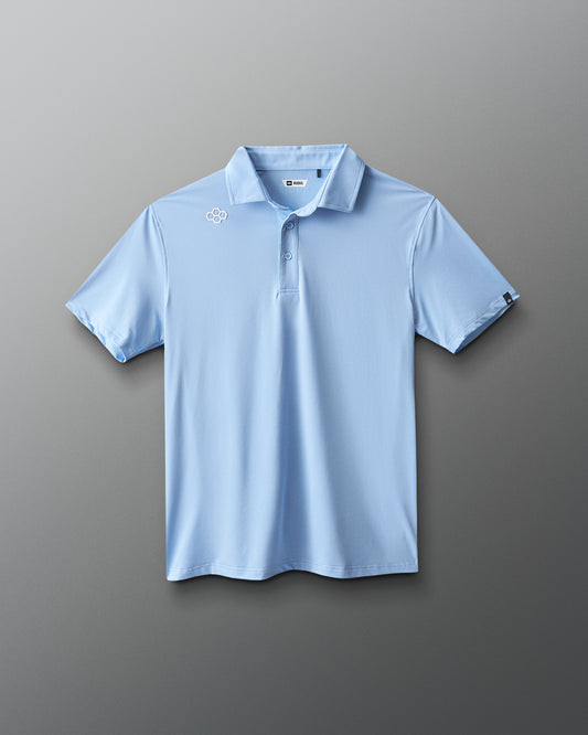 RUDIS Classic Performance Hex Polo - Light Blue