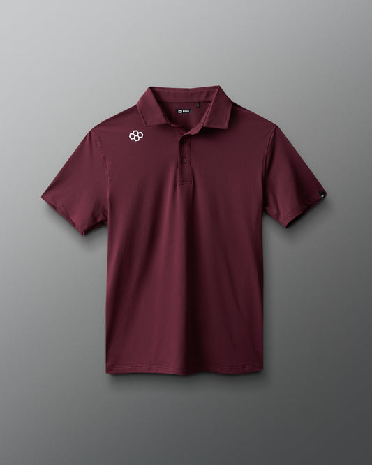RUDIS Classic Performance Hex Polo - Maroon
