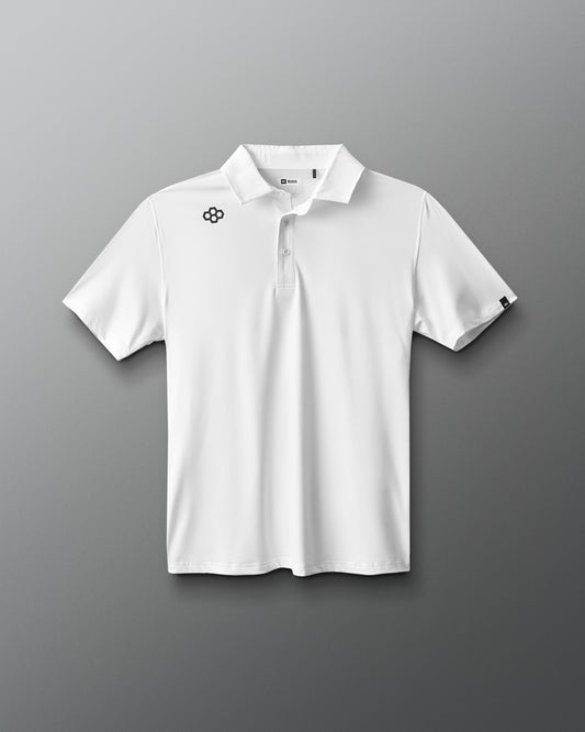 RUDIS Classic Performance Hex Polo - White