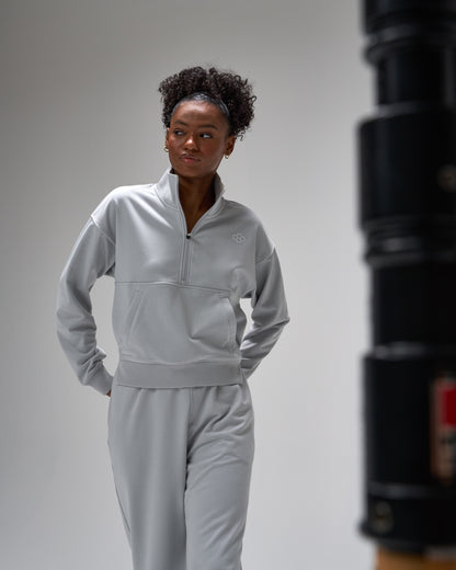 Pull en éponge Luxe pour femme, fermeture éclair 1/4 - Lunar