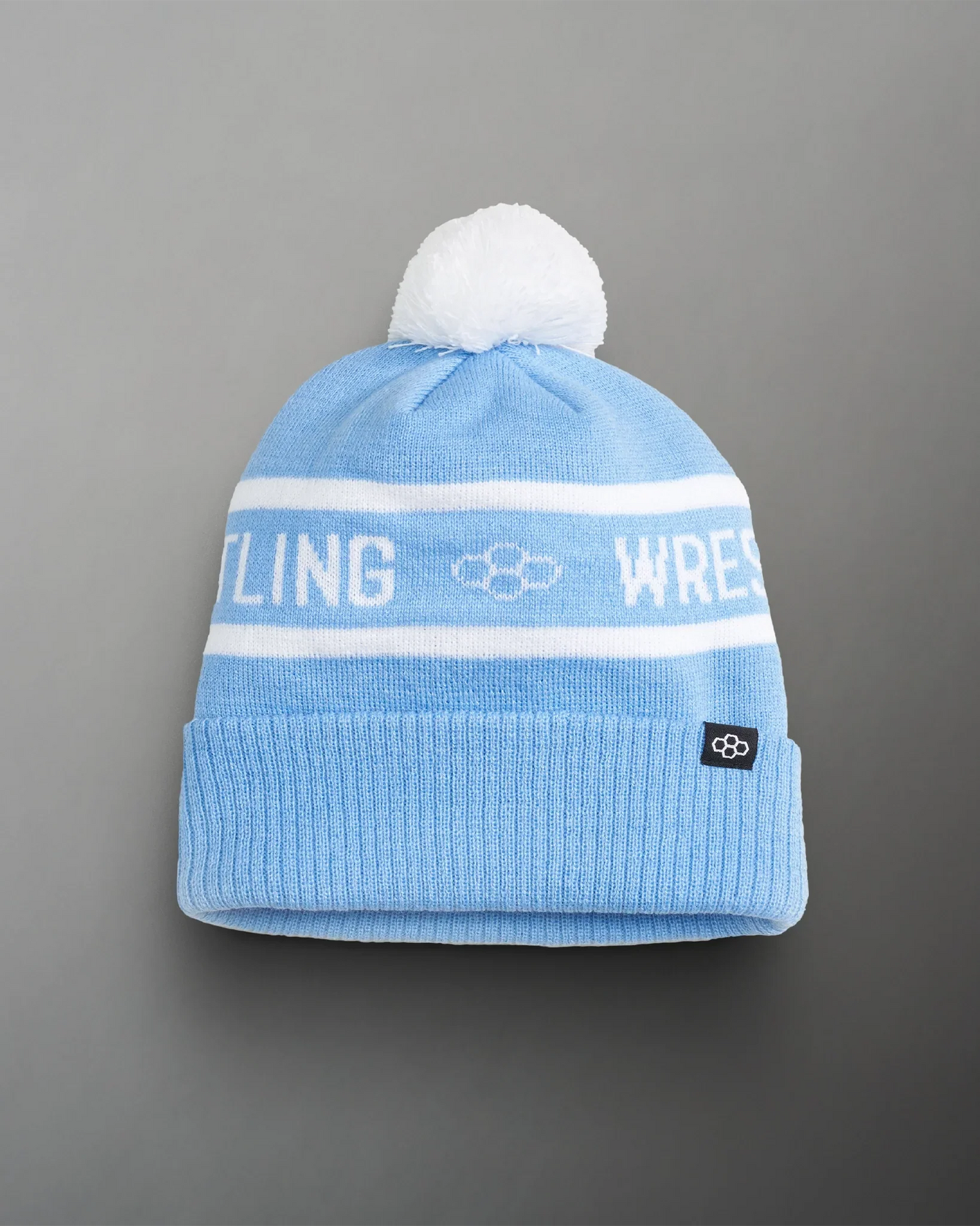 Bonnet à rabat Team Wrestling - Bleu clair/blanc