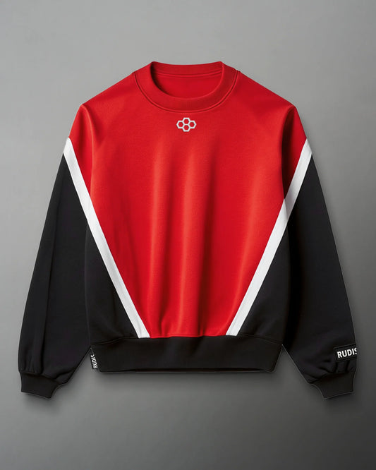 RUDIS Colorblock Crewneck - Black/Red