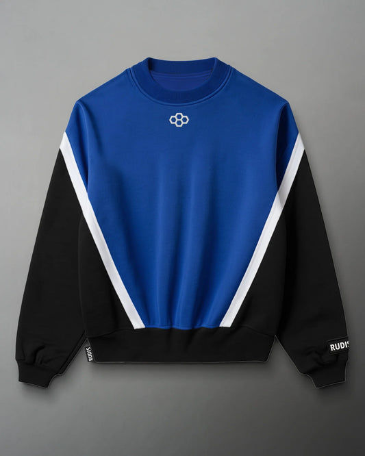 RUDIS Colorblock Crewneck - Black/Royal