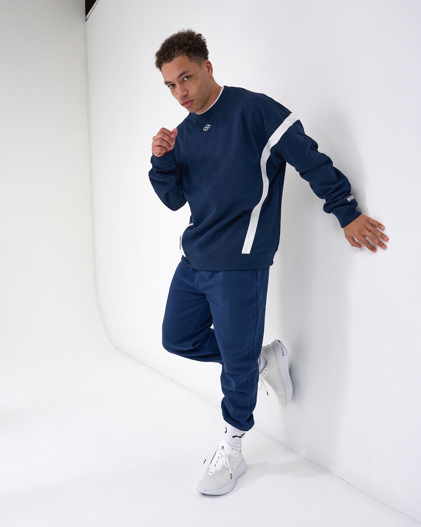 RUDIS 280 Tech Fleece Colorblock Crewneck - Navy