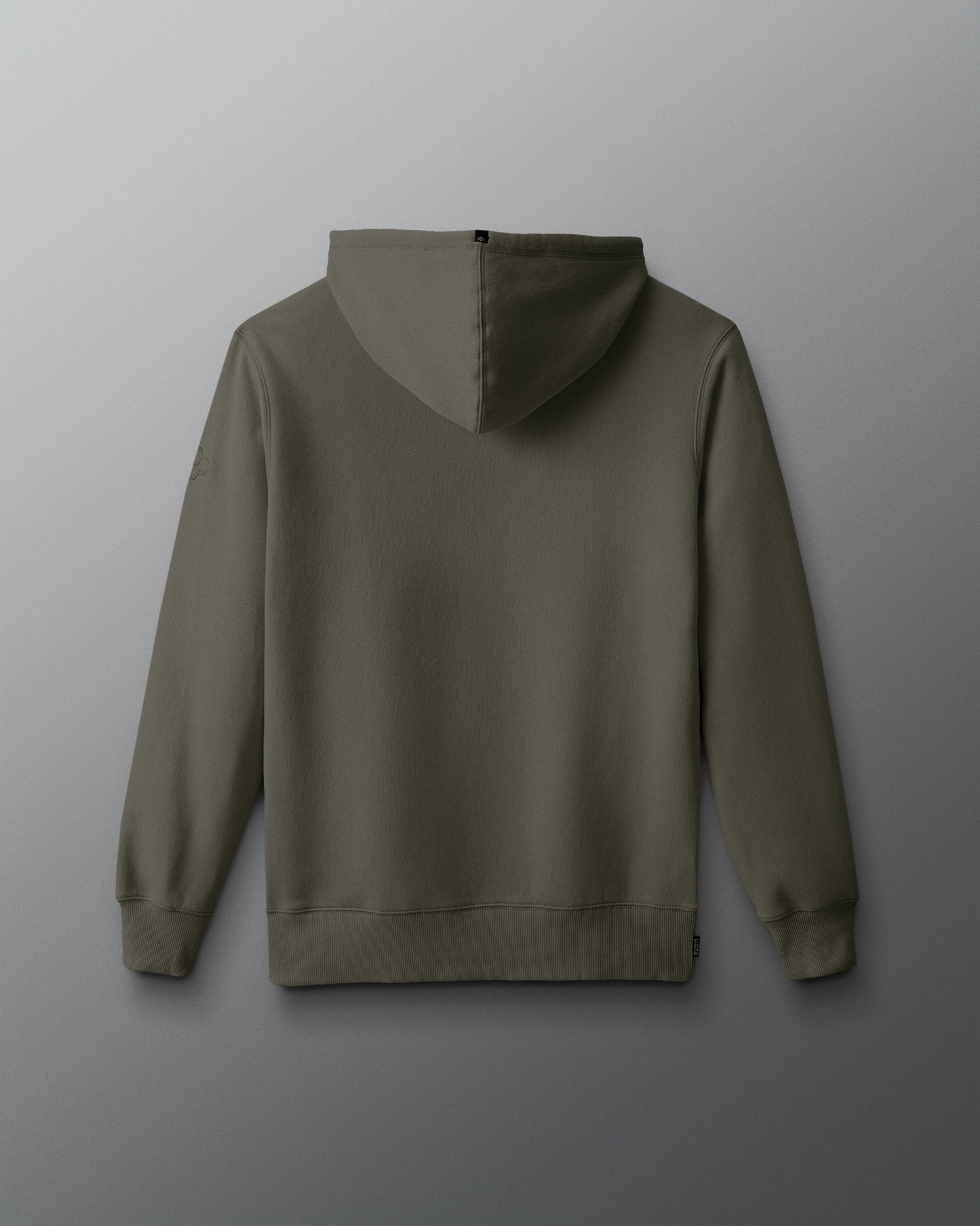 Green hoodie on a light gray background