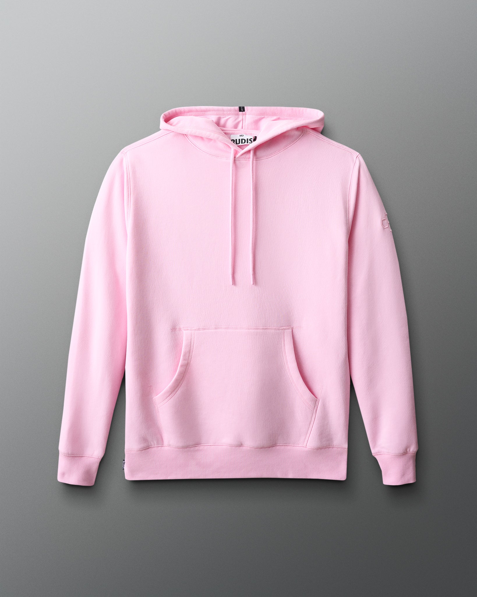 Pink hoodie on a gray background