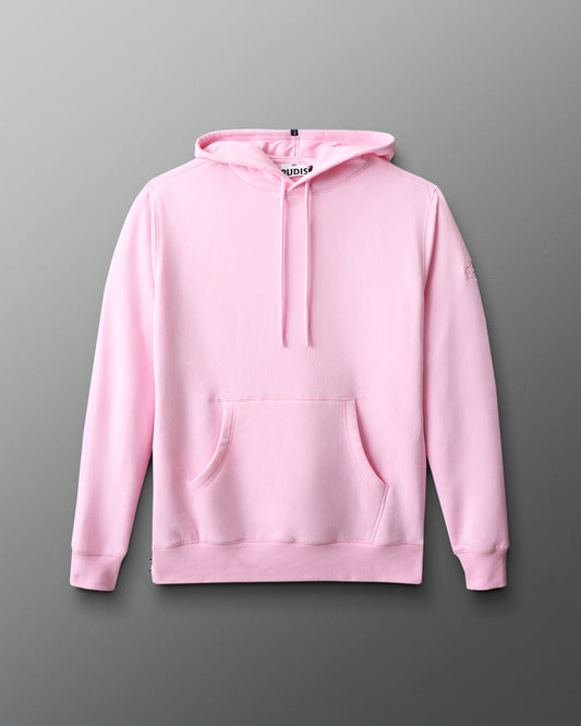 Pink hoodie on a gray background