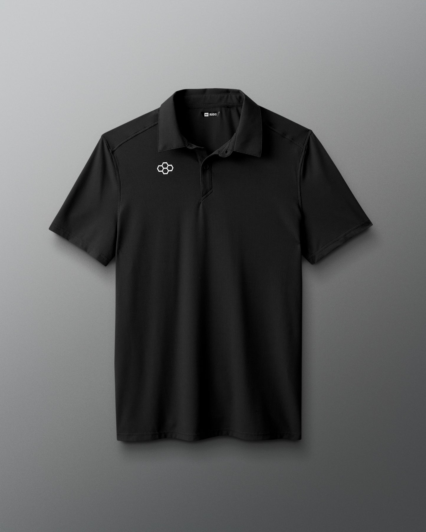 RUDIS Go-To Hex Polo - Black