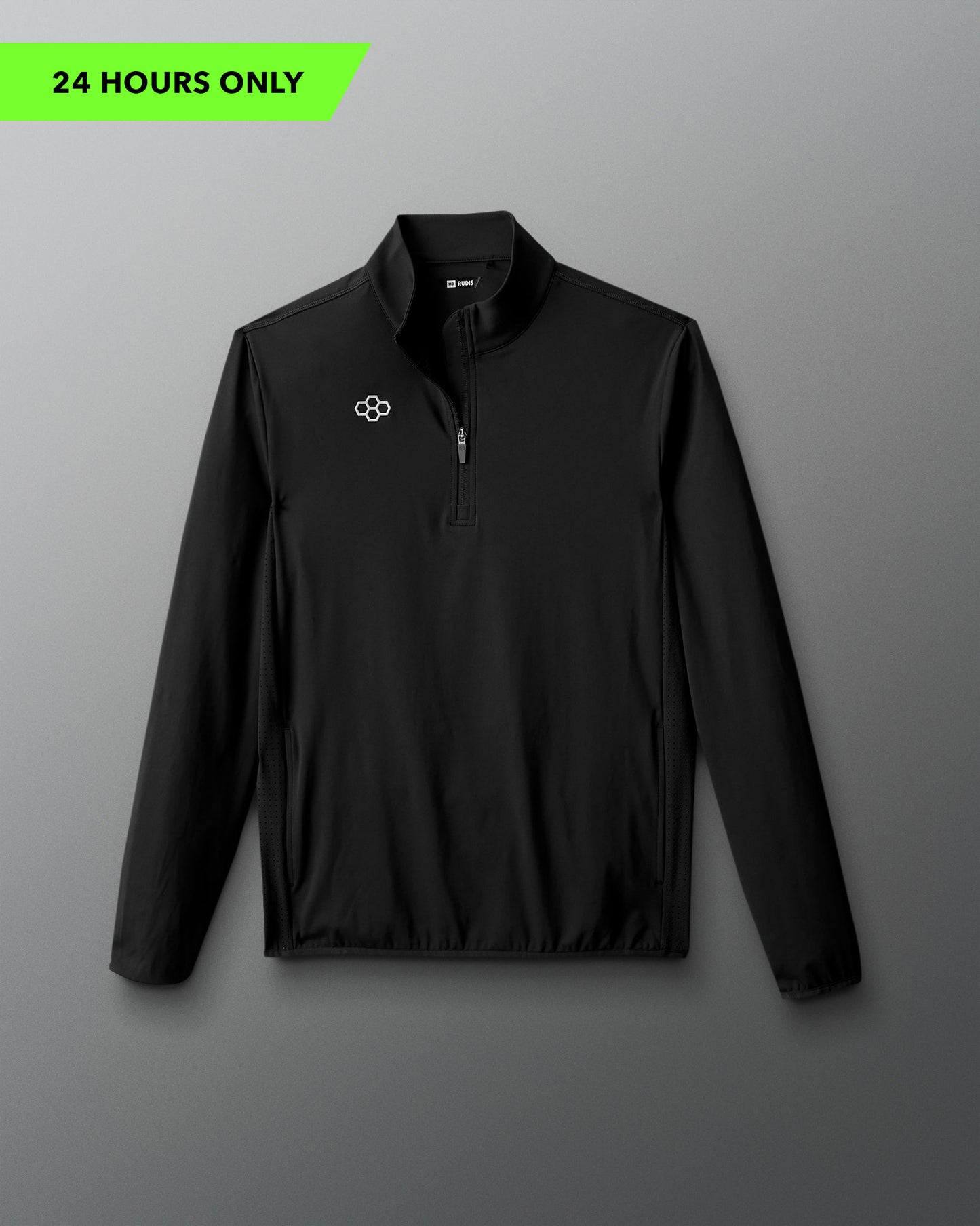 Pull RUDIS Victory à fermeture éclair quart de tour - Noir