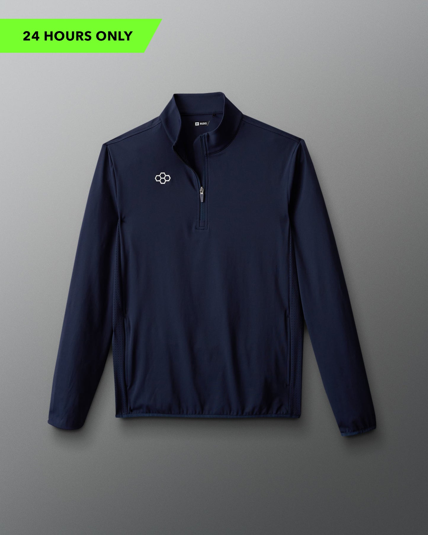 Pull RUDIS Victory à col zippé - Bleu marine