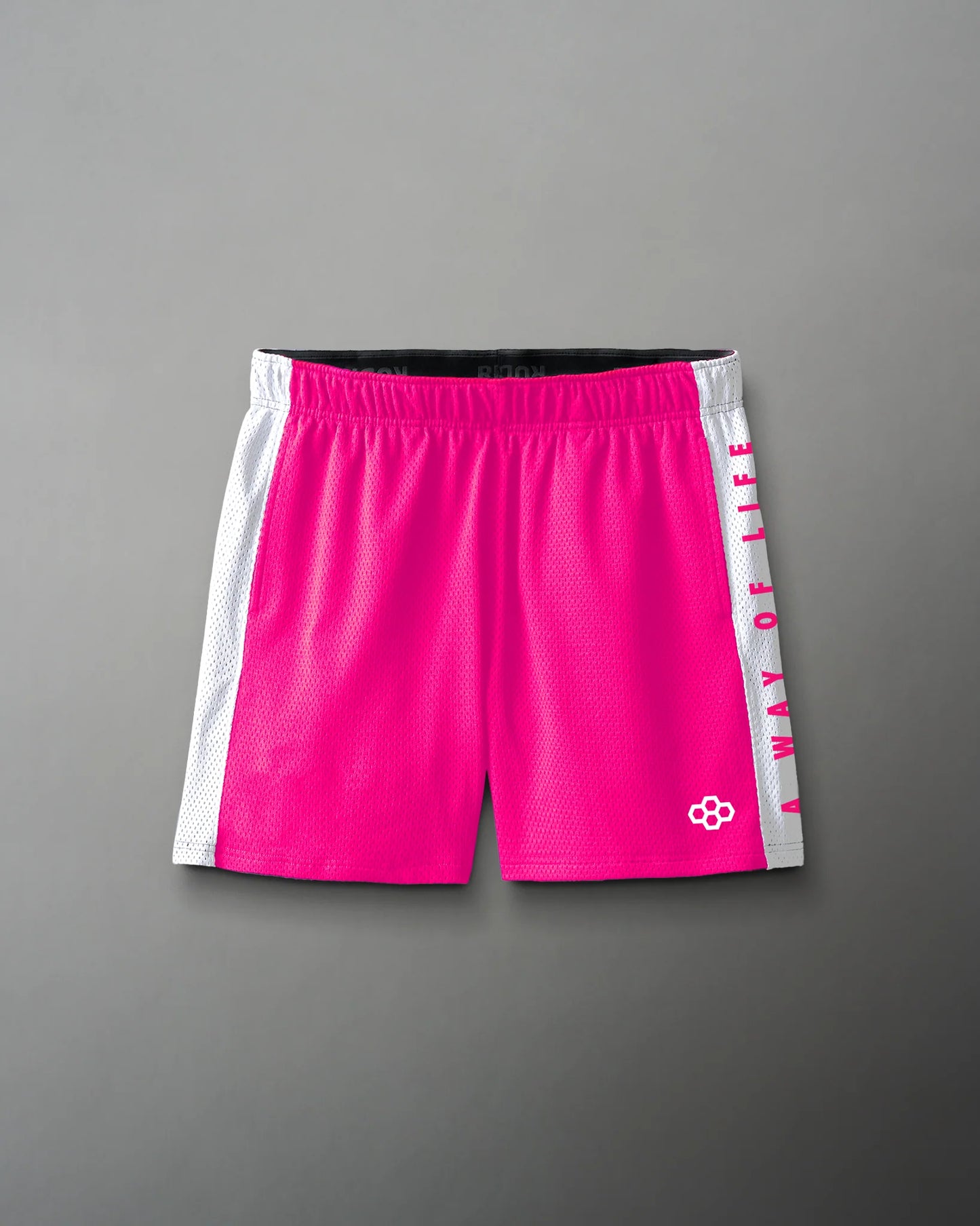 RUDIS 5" Panel Mesh Short - Pink/White