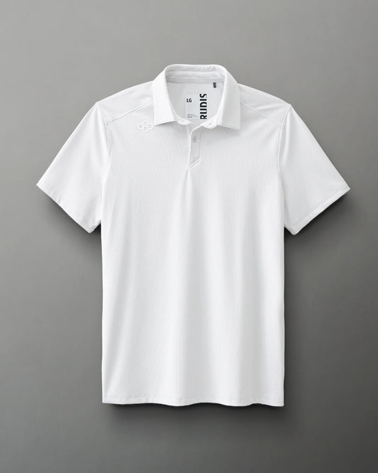 RUDIS Go-To Hex Polo - White
