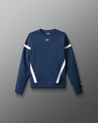 RUDIS Youth 280 Tech Fleece Colorblock Crewneck - Navy