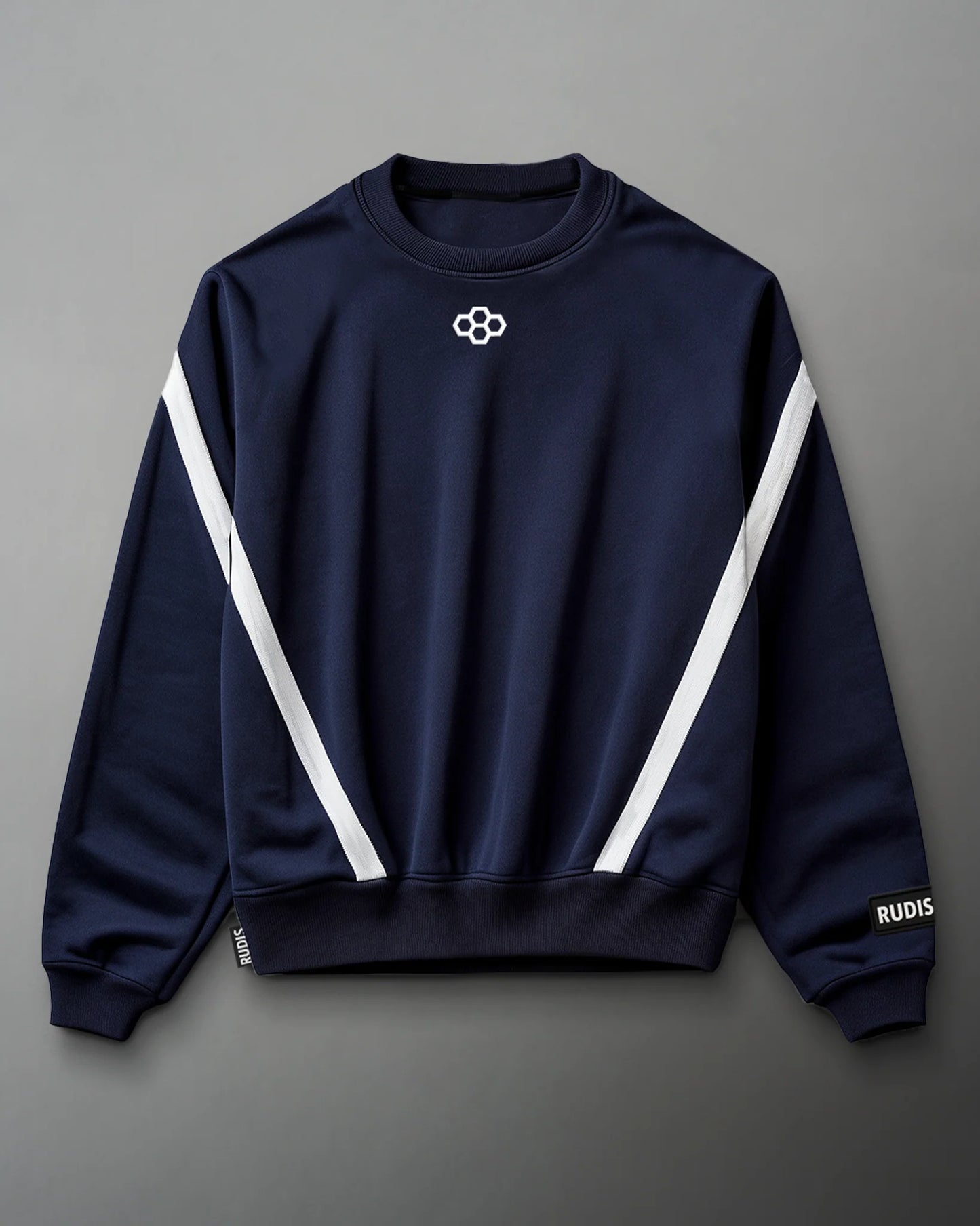 RUDIS Youth Colorblock Crewneck - Navy