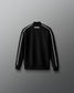 Black tracksuit with white stripes and 'RUDIS' branding on a gray background