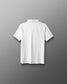 White polo shirt on a gray background
