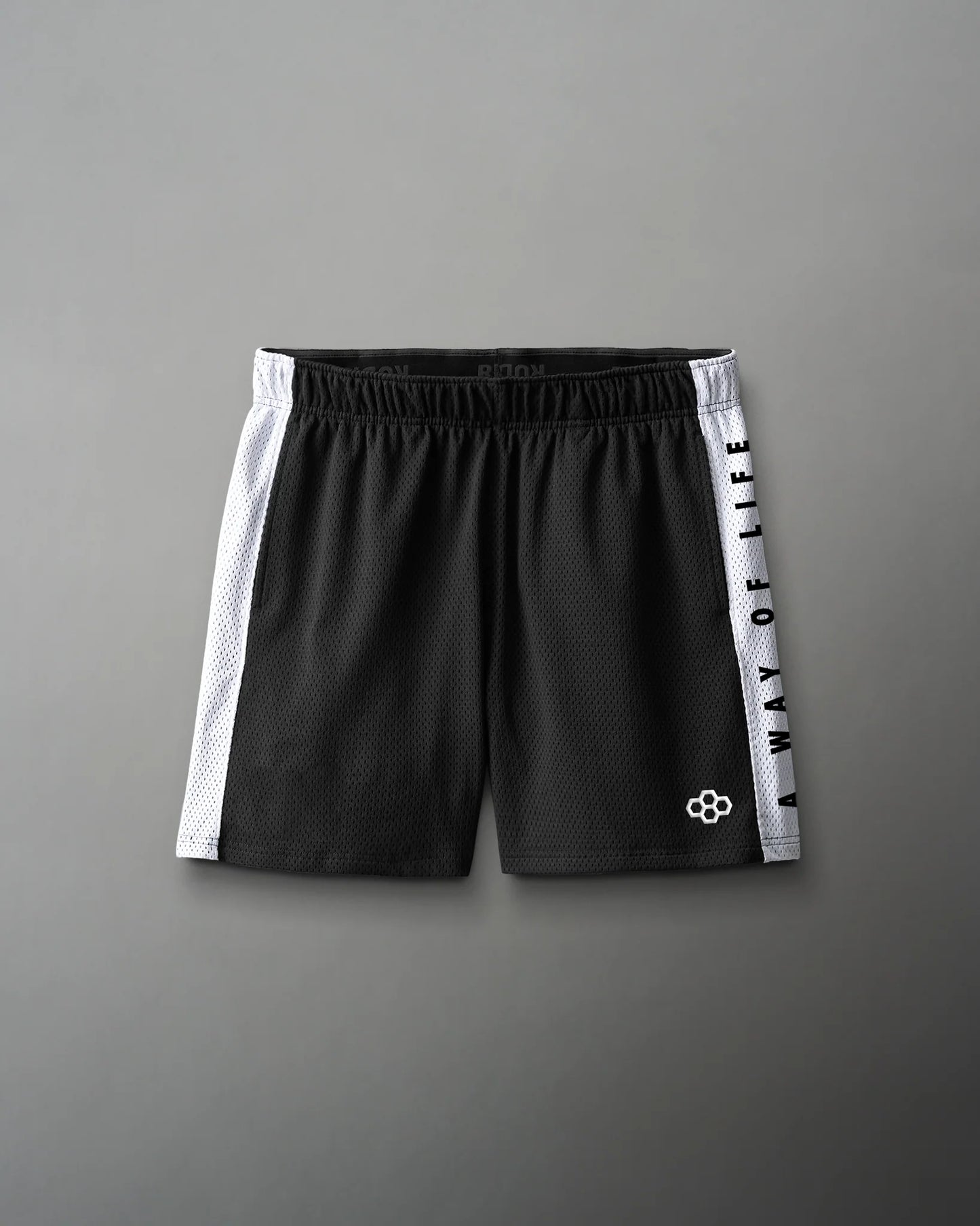 RUDIS 5" Youth Panel Mesh Short - Black/White