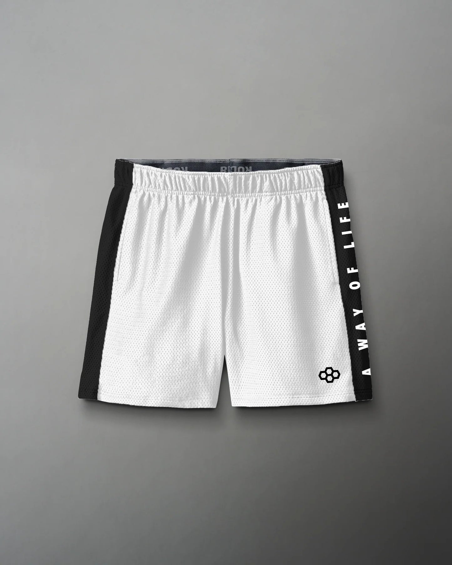 RUDIS 5" Youth Panel Mesh Short - White/Black