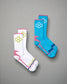 RUDIS White/Blue Knit Essential Socks (2 Pair)