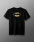 RUDIS Batman Icon Elite Super Soft T-Shirt in black with yellow Batman logo centered on the chest.