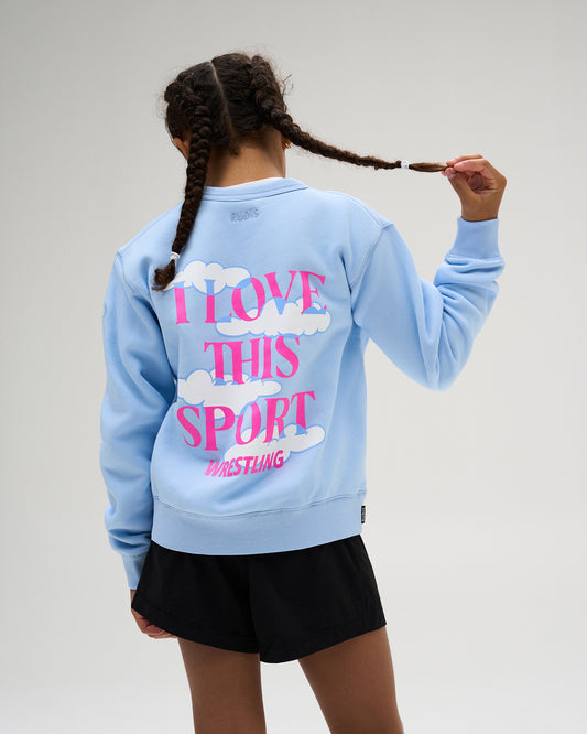 SH I Love This Sport Youth Comfort Fleece Crewneck