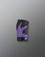 Black shorts with a purple abstract design on a gray background 'Kolat'