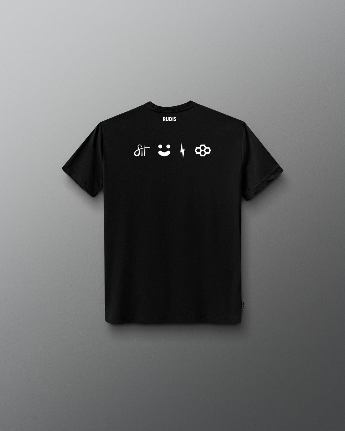 A black short-sleeve t-shirt with 'A WAY OF LIFE' printed in white across the chest, displayed against a dark gray gradient background.