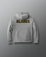 Gray hoodie with 'BLADES' text on the back against a gray background