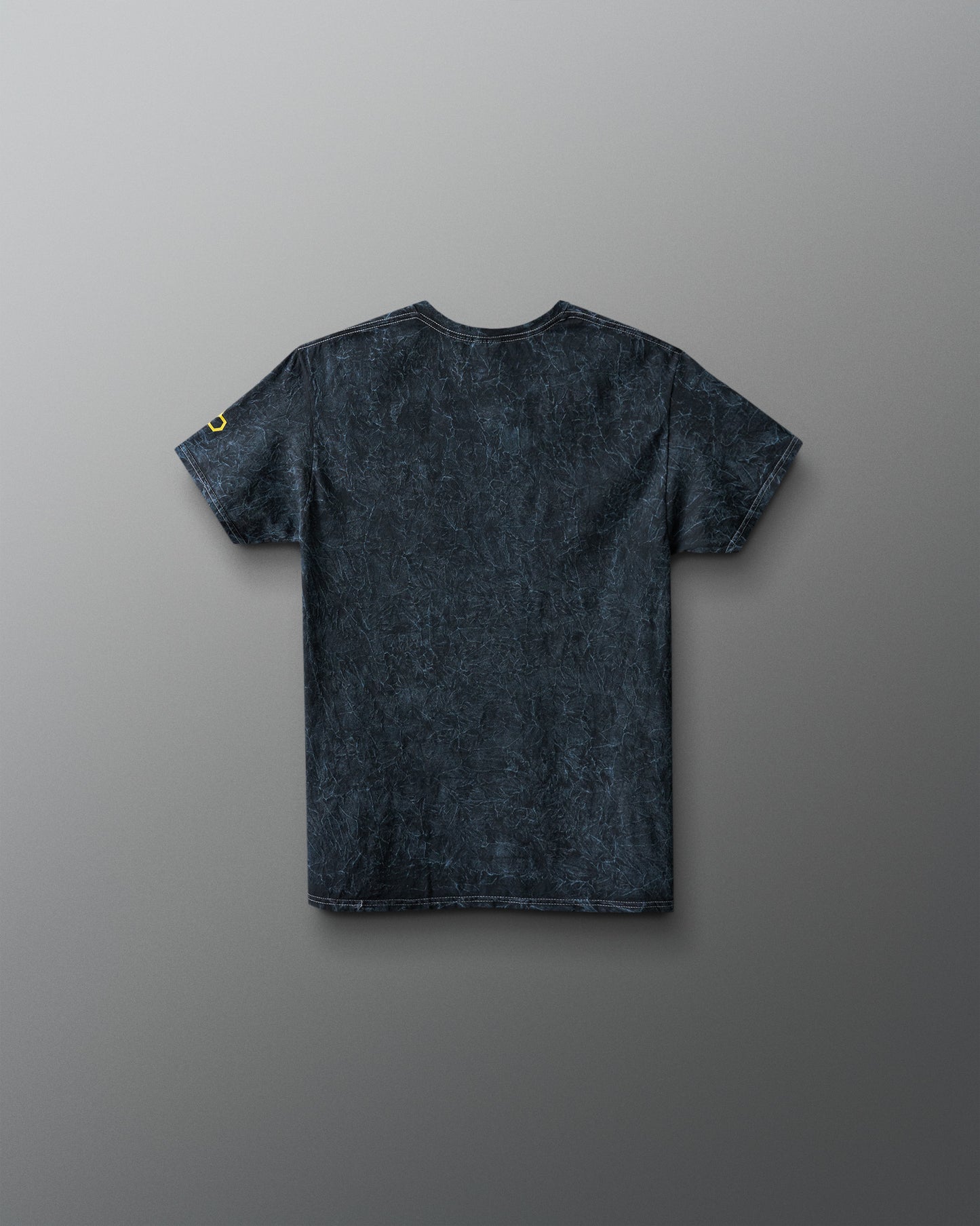 Dark blue t-shirt on a gray background