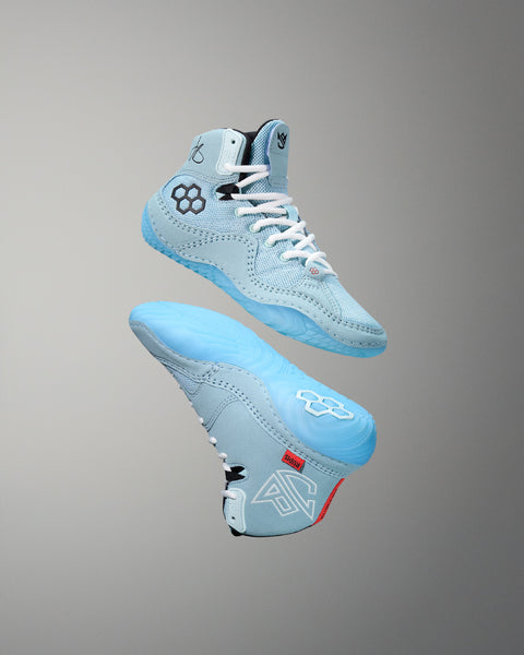 JB1 Youth Wrestling Shoes - Ice Blue for Champions | RUDIS