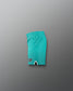 Teal athletic shorts on a gray background