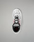 Top-down view of RUDIS Infinity Edge wrestling shoe in tactical gray with black laces and red performance eyelets