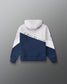 Navy and white hoodie with 'A Way of Life' text on a gray background