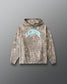 Camouflage hoodie with 'Lacrosse' text on a gray background