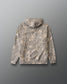 Camouflage-patterned hoodie on a gray background