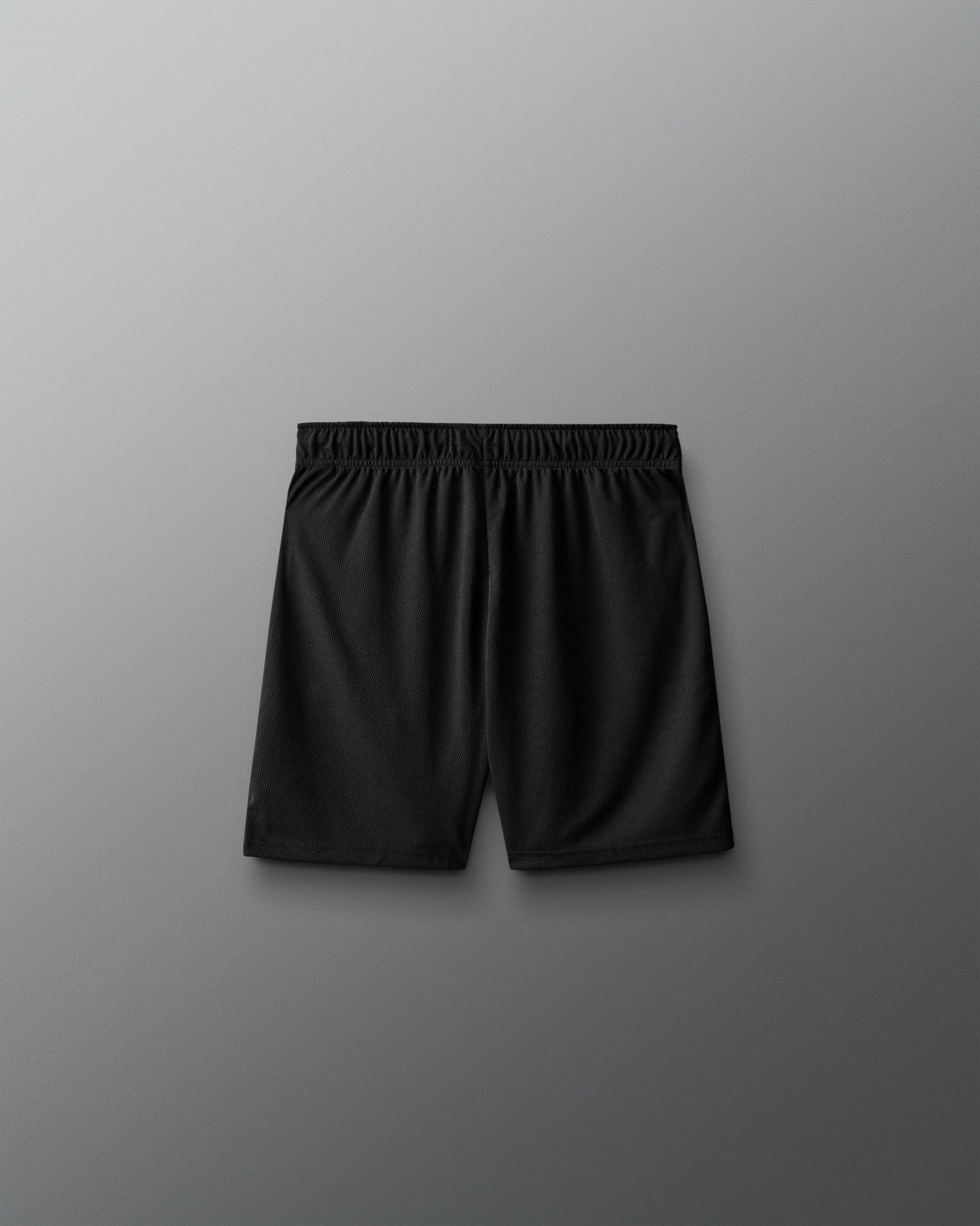 Black shorts on a gray background
