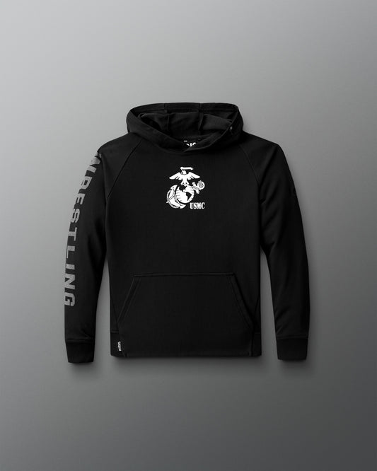 USMC Wrestling Emblem Youth Elite Terry Hoodie