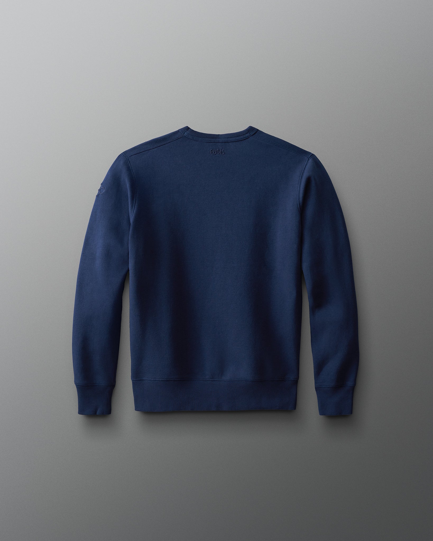 Blue sweatshirt on a gray background