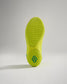 A vibrant green shoe sole featuring a textured surface and a modern design for enhanced grip
