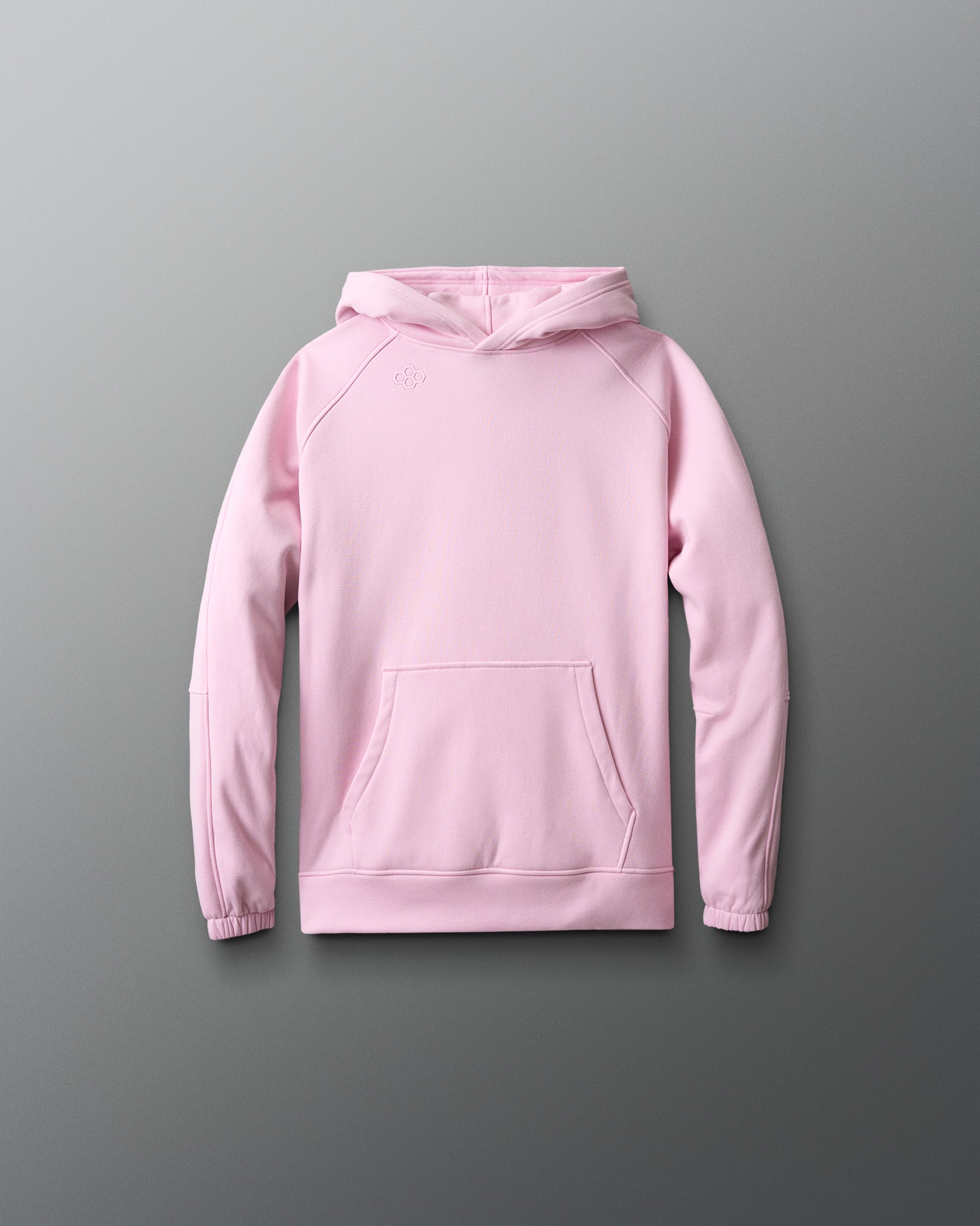 Pink hoodie on a gray background