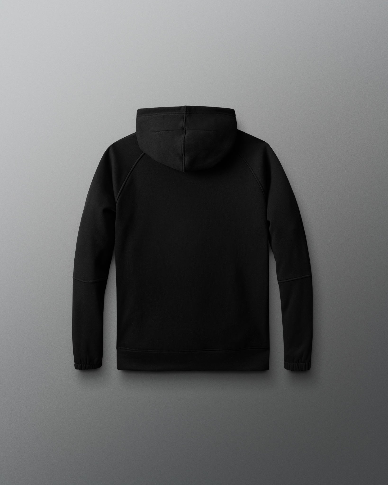 Black hoodie on a gray background