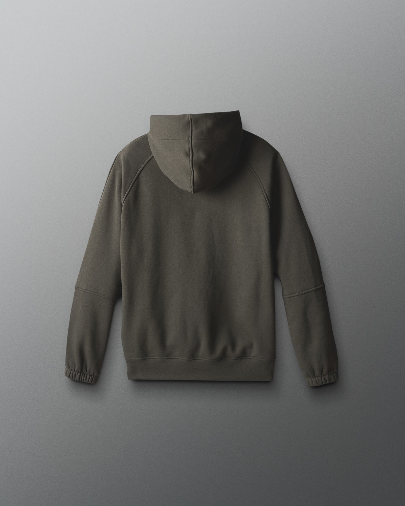 Green hoodie on a gray background